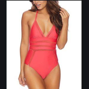 - Ella Moss One Piece Swimsuit with Lacelike Detail